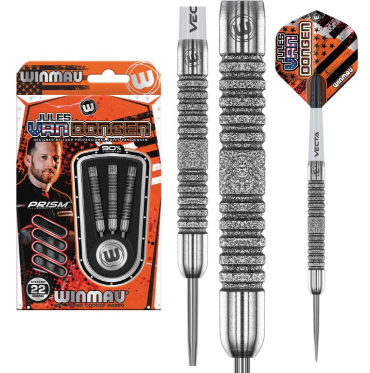 Winmau Jules van Dongen 90% Tungsten Steel Tip Darts
