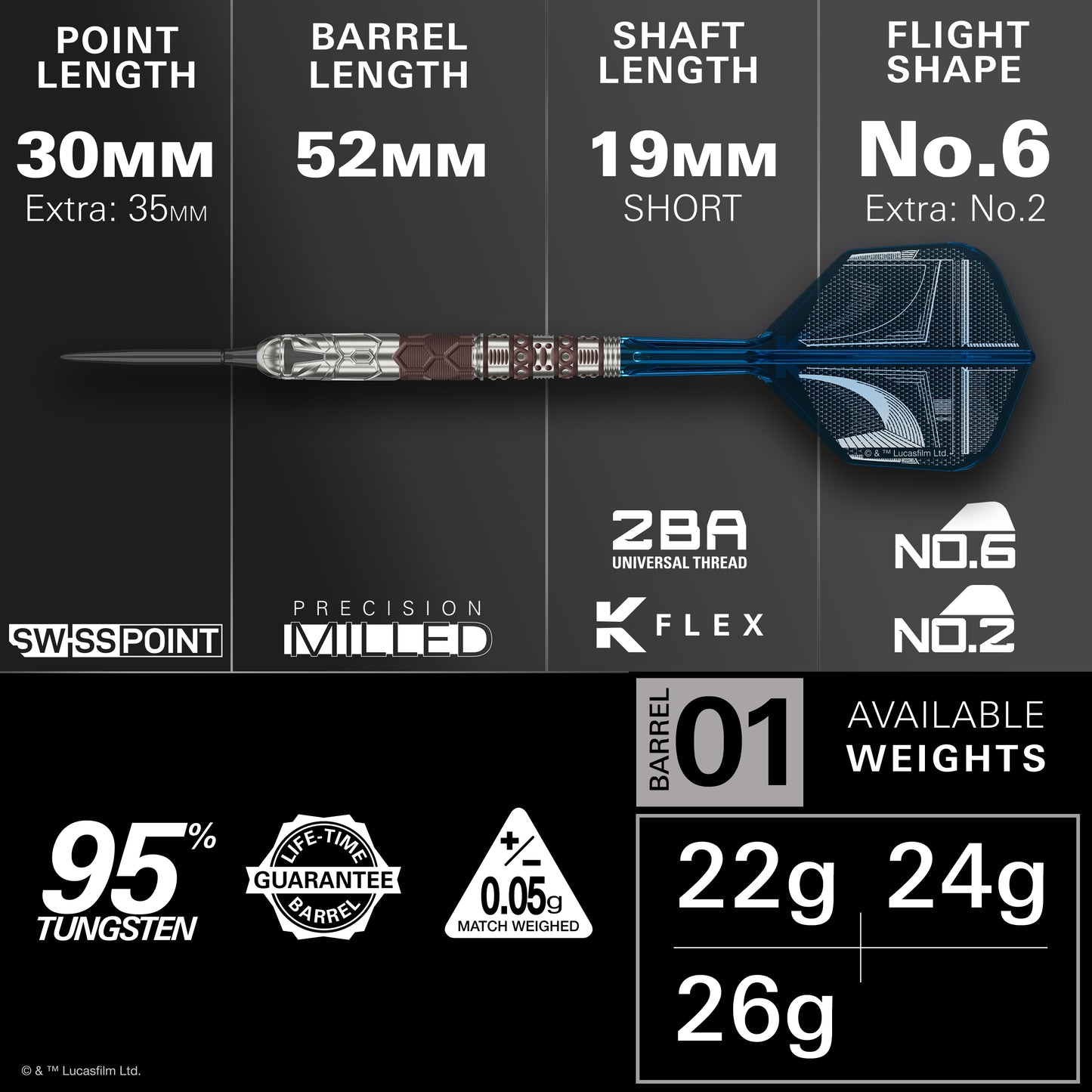 Target | STAR WARS Mandalorian 95% SP Steel Tip Darts