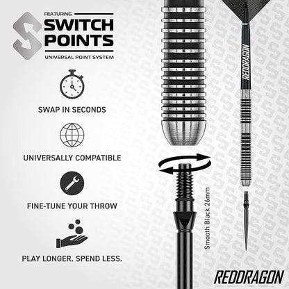 Red Dragon Pegasus Switch Point 90% Steel Tip Darts
