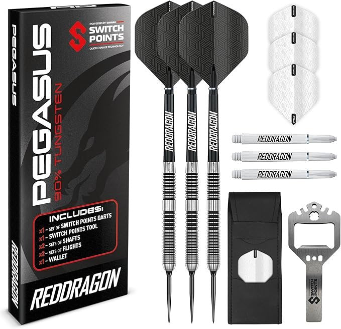 Red Dragon Pegasus Switch Point 90% Steel Tip Darts