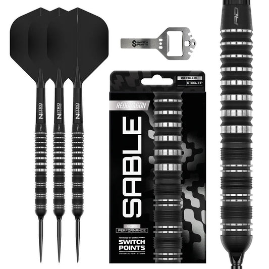 Red Dragon Sable 01 Parrallel 90% Switch Point Steel Tip Darts