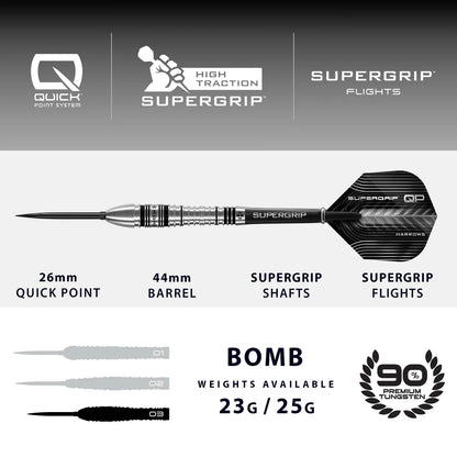 Harrows Supergrip QP Bomb 90% Darts