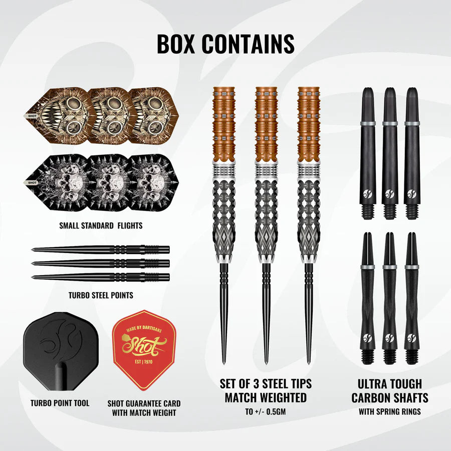 Shot Gnarly Gnasha Turbo Point 95% Tungsten Steel Tip Darts