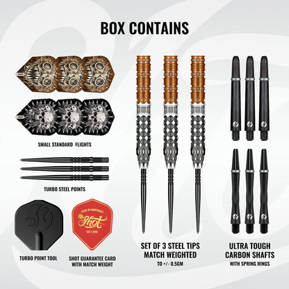 Shot Gnarly Gnasha Turbo Point 95% Tungsten Steel Tip Darts