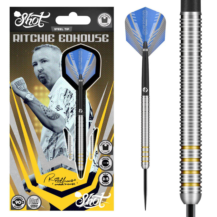 Shot Ritchie Edhouse 90% Tungsten Steel Tip Darts