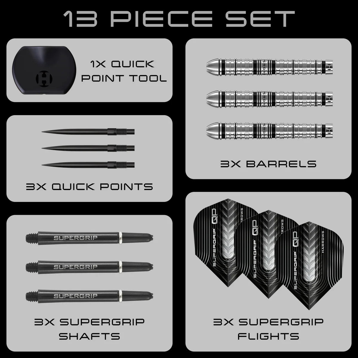 Harrows Supergrip QP Bomb 90% Darts