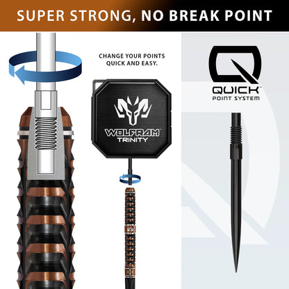 Harrows Wolfram Trinity 97% QP Darts
