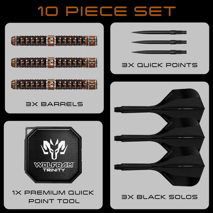 Harrows Wolfram Trinity 97% QP Darts