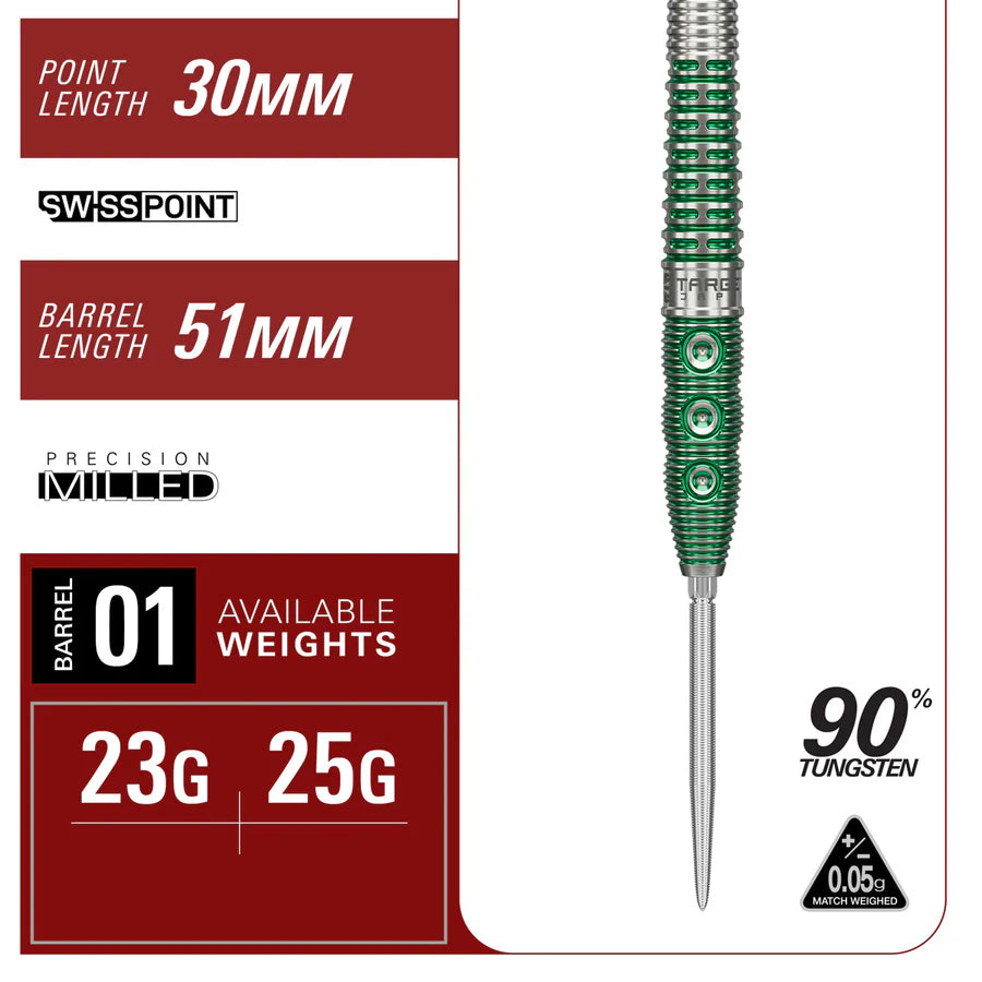 Target Japan Motomu Sakai Xeno G1 90% Tungsten SP Steel Tip Darts